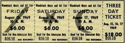 My ticket to Woodstock